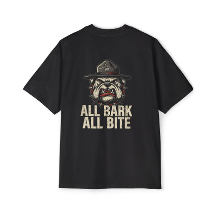 Men's Heavy Oversized Tee-ALL BARK ALL BITE