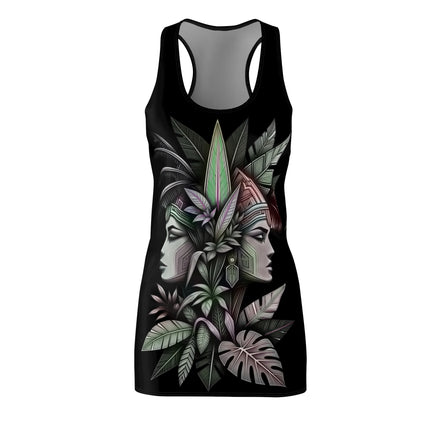 Botanical Dual-Face Racerback Dress — Floral Goddess Print