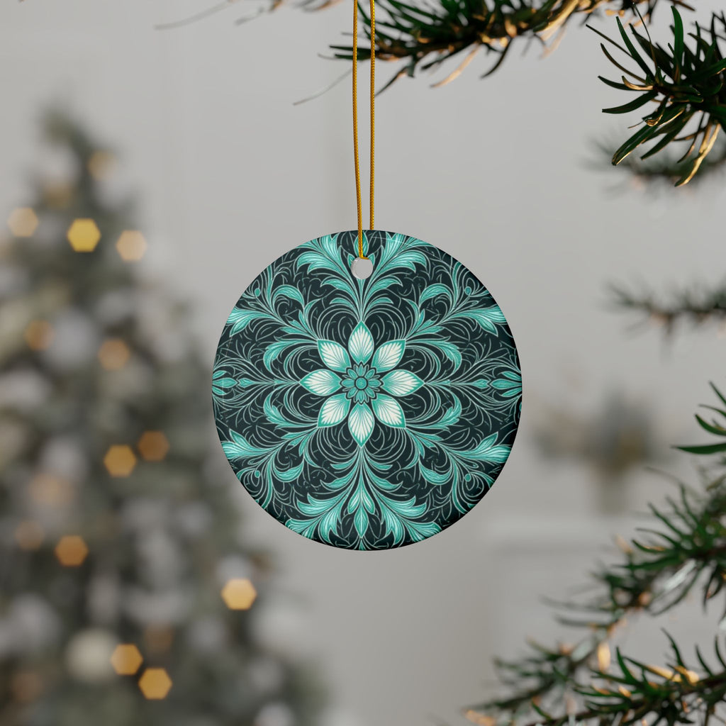 Spiral Pattern Ceramic Ornaments - Festive Holiday Decorations, Double-Sided Ornaments, Christmas Tree Decor, Unique Gift Ideas, Home Decor