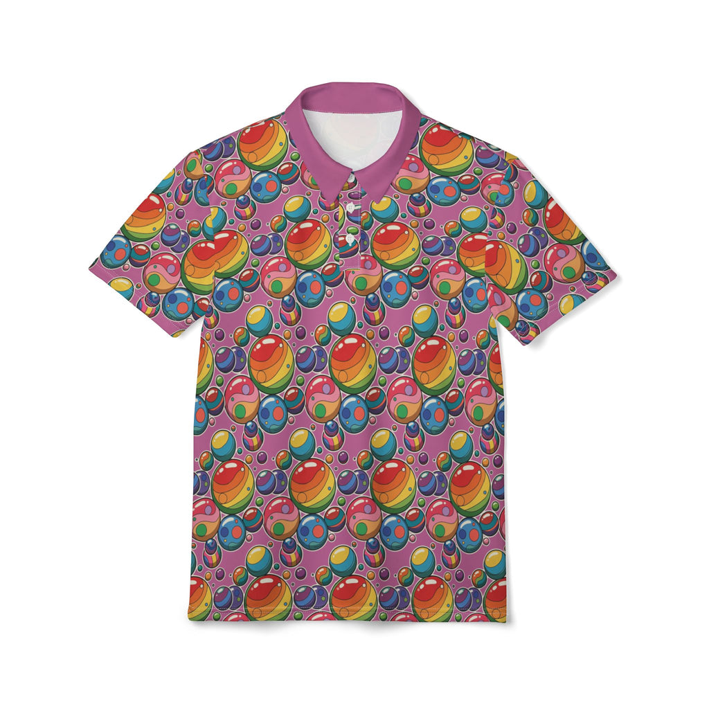 Golf Bubble Polo Shirt — Bubble Motif Golf Polo