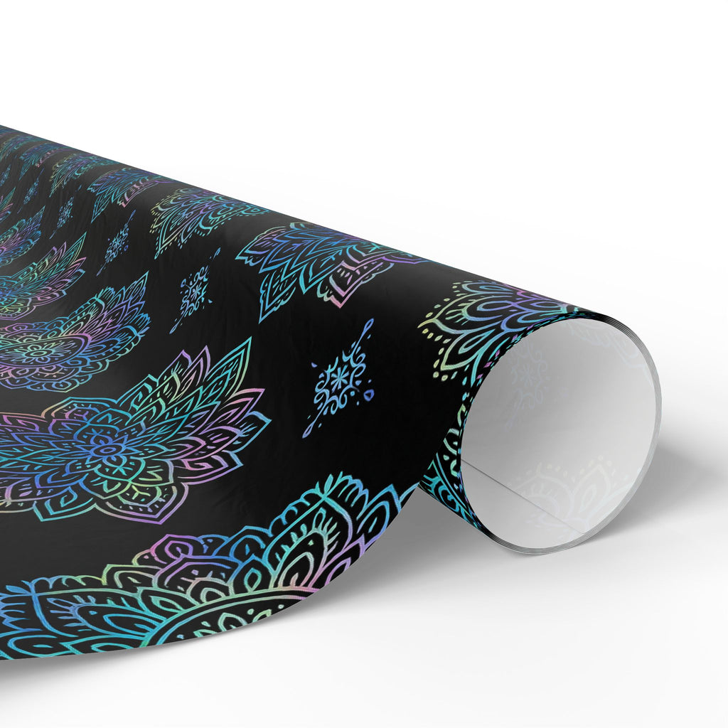 Wrapping Paper Blue Mandala Design