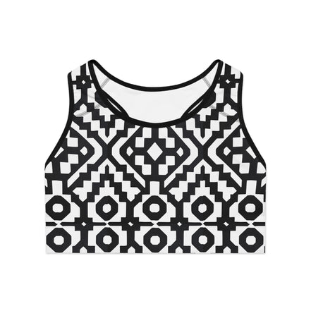 INCA Pattern Activewear Sports Bra — Tribal Inca Print Workout Top