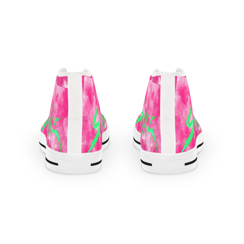 Bold Pink Tie-Dye High Top Sneakers for Trendsetters