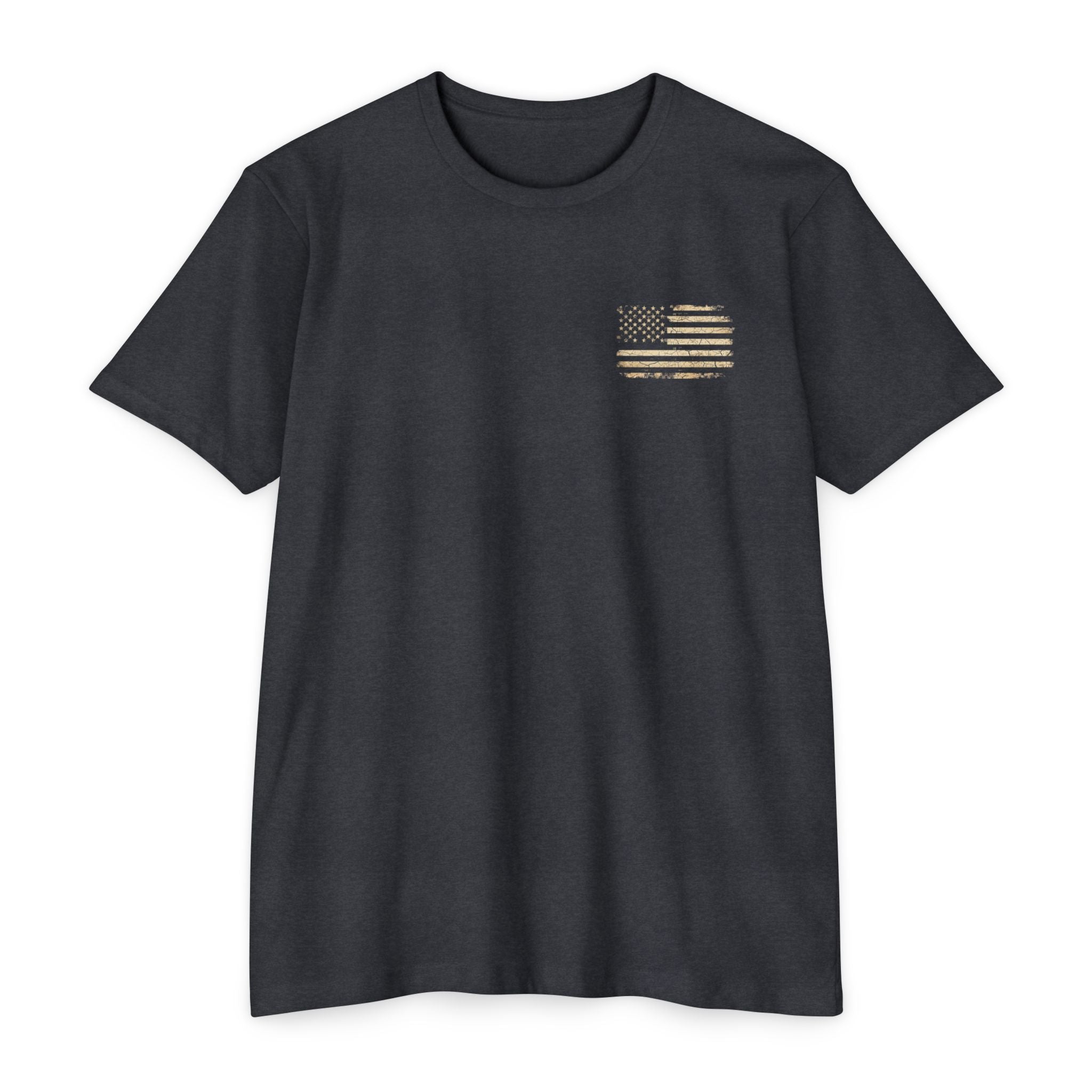 Copy of Earned the Title Kept the Attitude T-Shirt — Military USMC Veteran Flag Tee