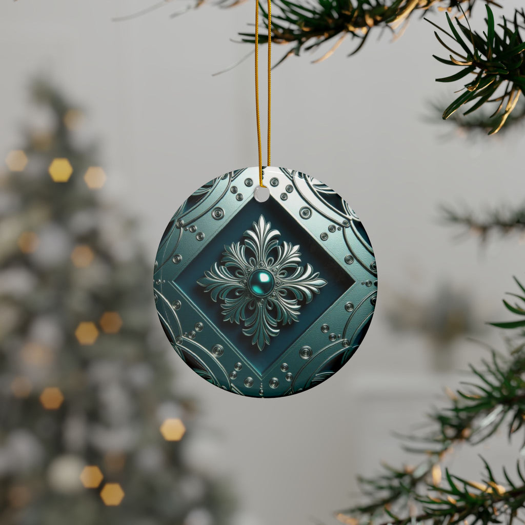 Spiral Pattern Ceramic Ornaments - Festive Holiday Decorations, Double-Sided Ornaments, Christmas Tree Decor, Unique Gift Ideas, Home Decor