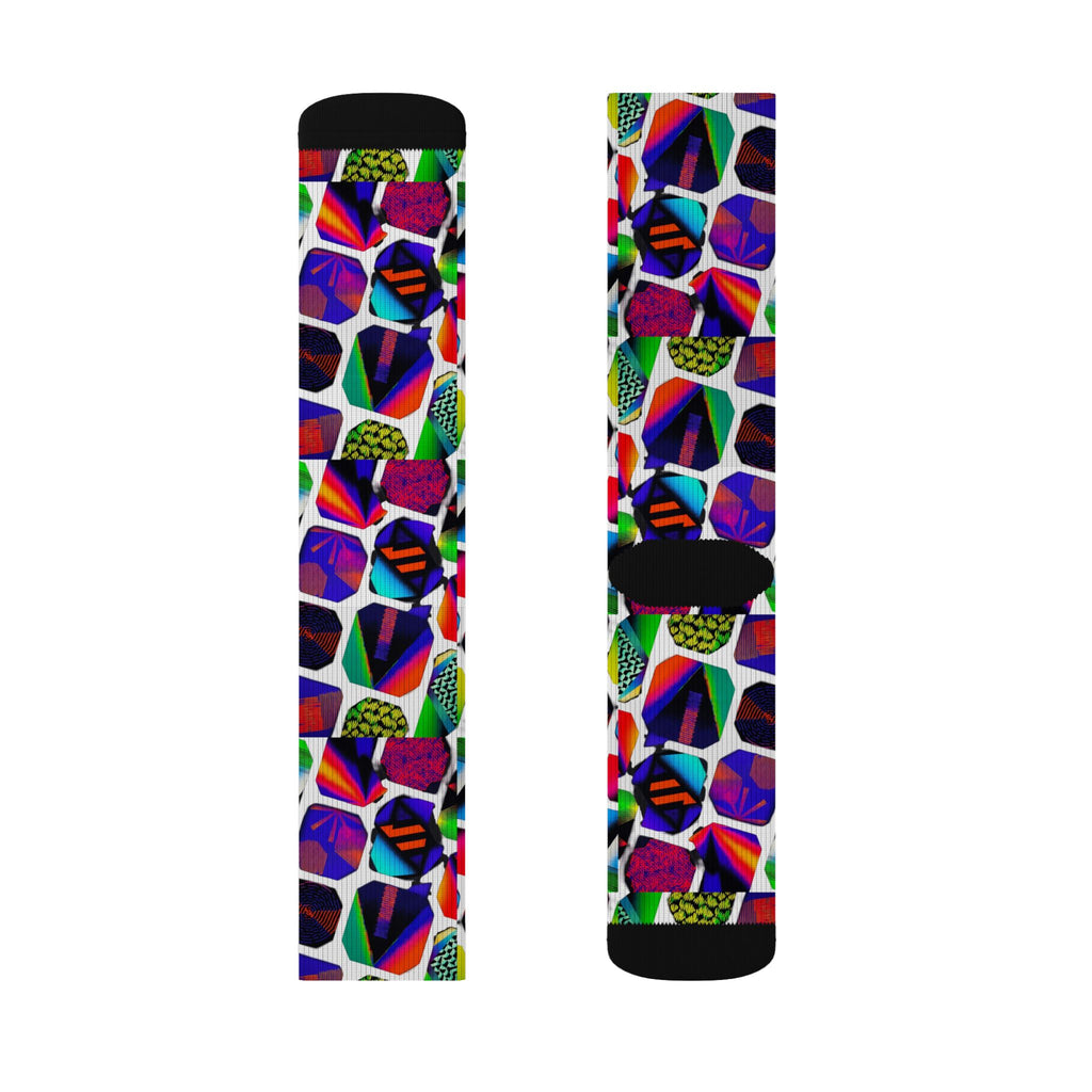 Abstracts Sublimation Socks — Colorful Abstract Art Athletic Socks