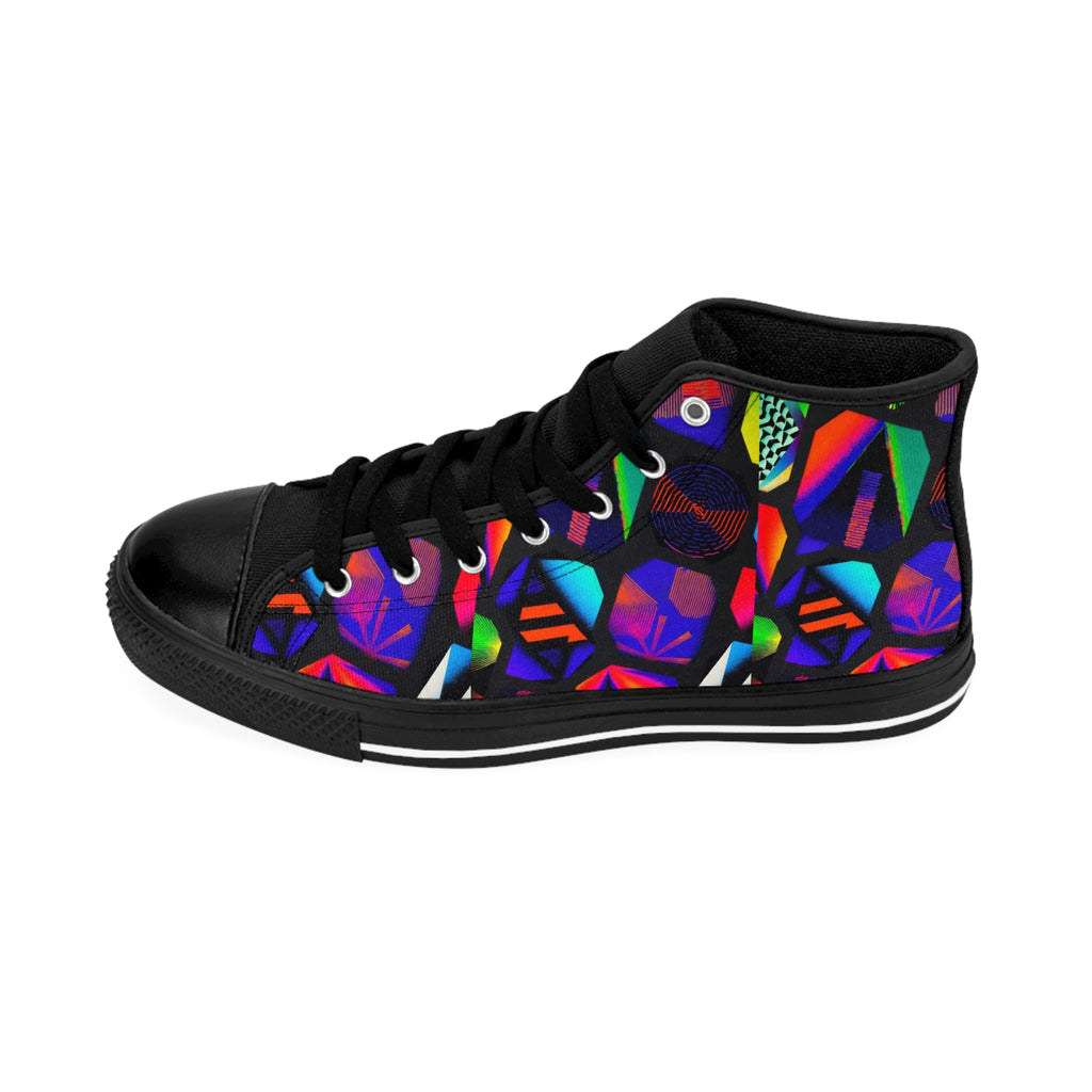 Vibrant Women's High-Top Sneakers - Colorful Fashion Footwear