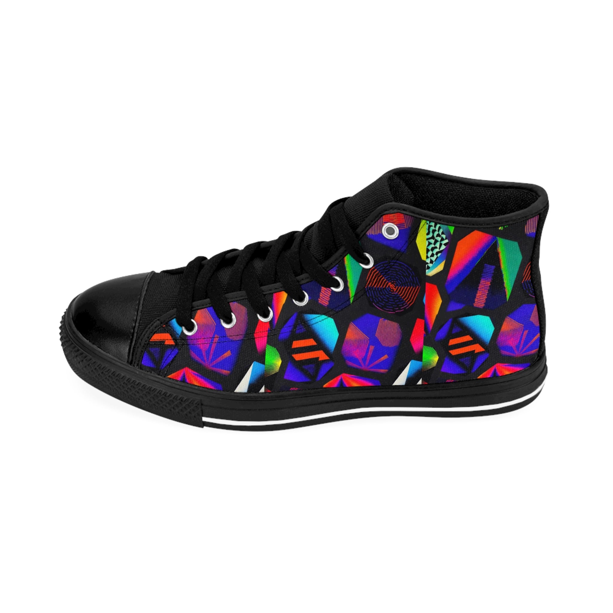 Vibrant Women's High-Top Sneakers - Colorful Fashion Footwear