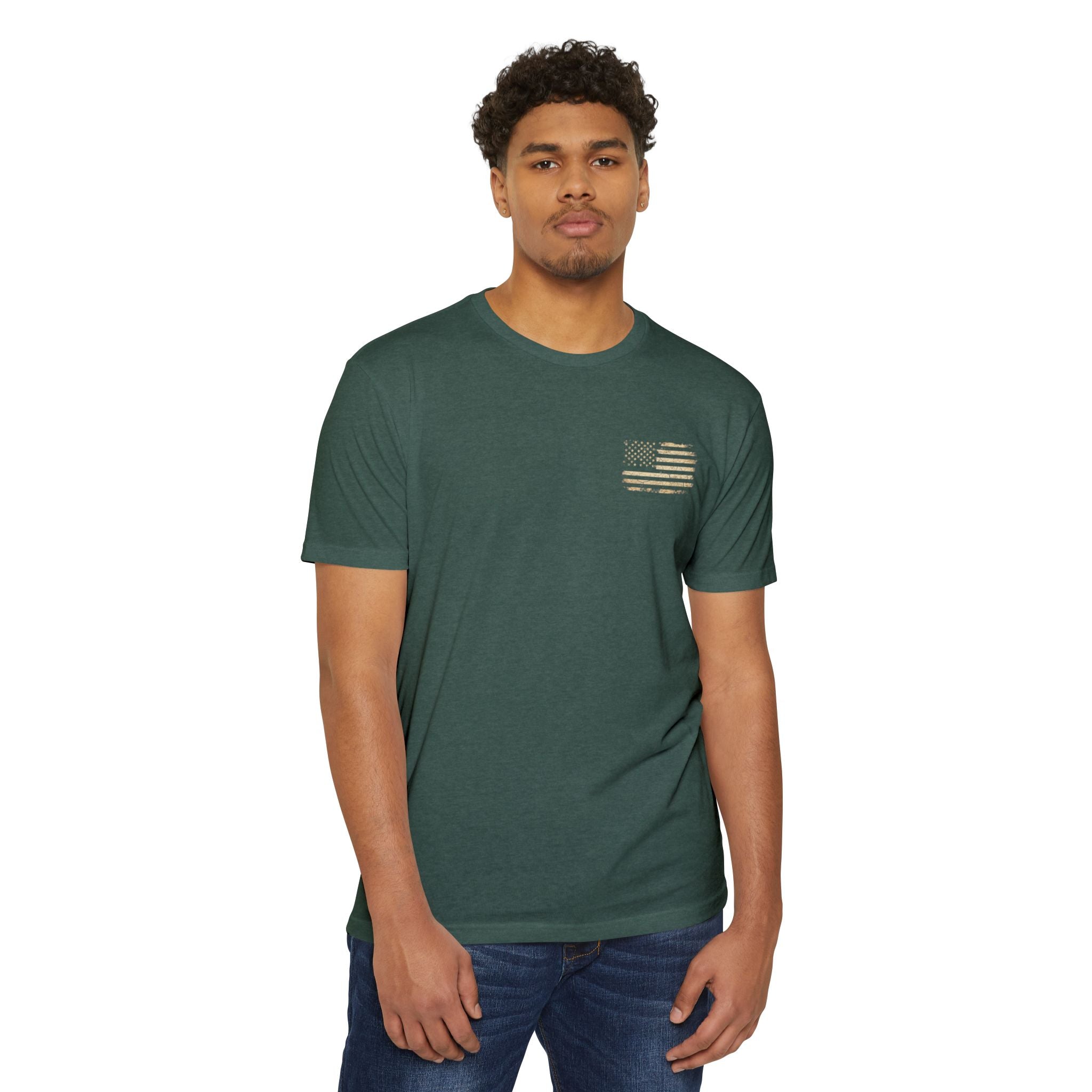 Copy of Earned the Title Kept the Attitude T-Shirt — Military USMC Veteran Flag Tee