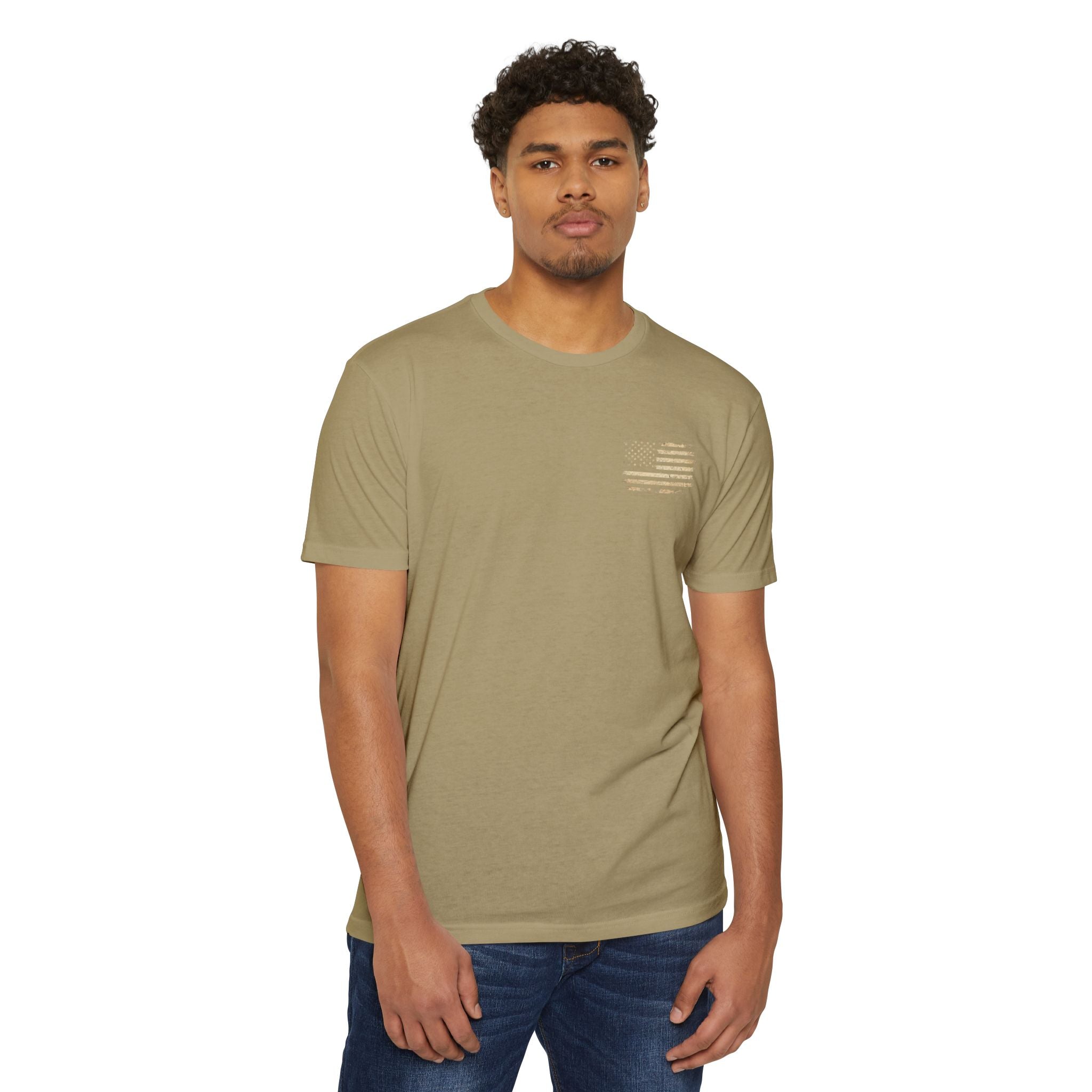 Copy of Earned the Title Kept the Attitude T-Shirt — Military USMC Veteran Flag Tee