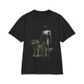 Robot Guardian T‑Shirt — Futuristic Knight with Wolves Graphic
