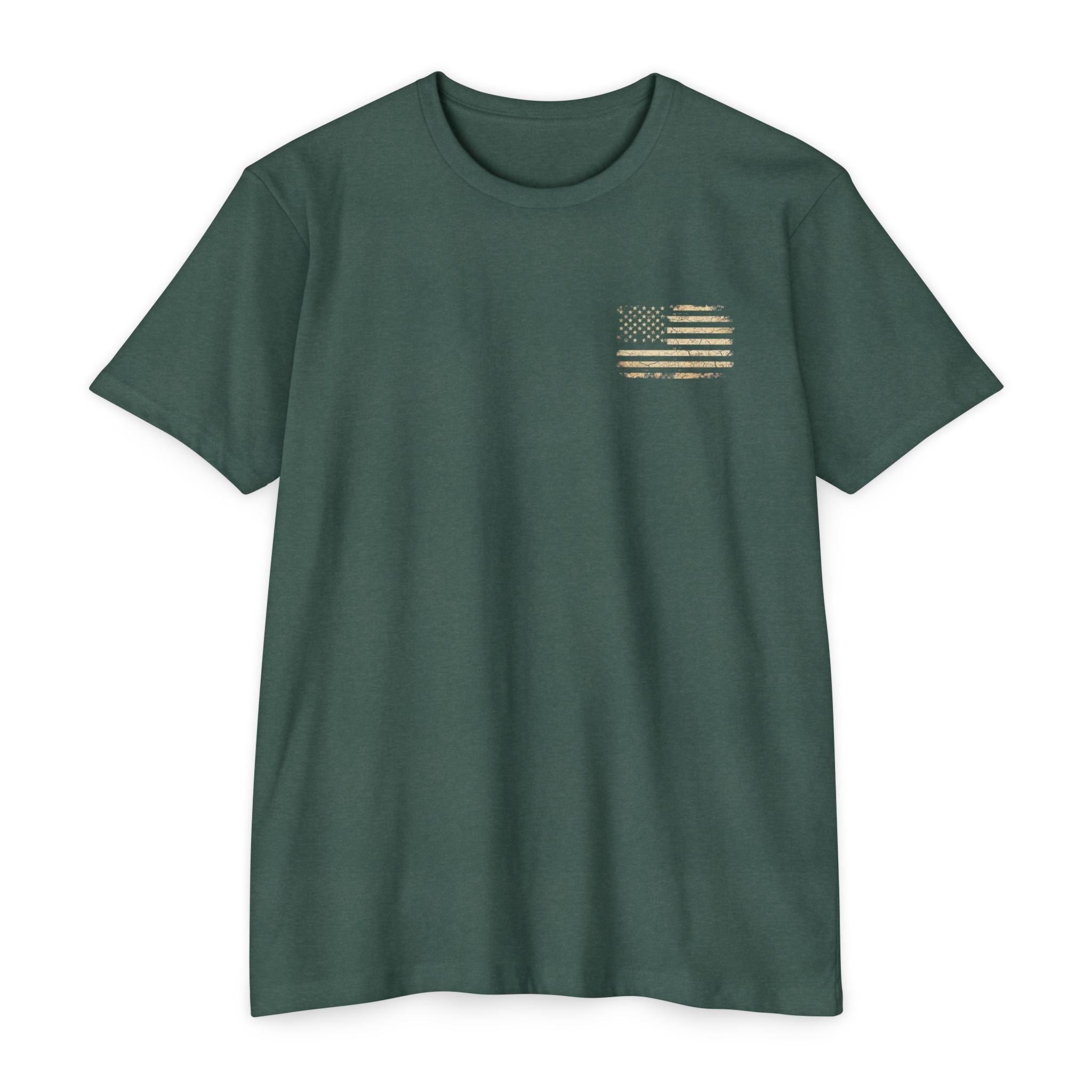 Copy of Earned the Title Kept the Attitude T-Shirt — Military USMC Veteran Flag Tee