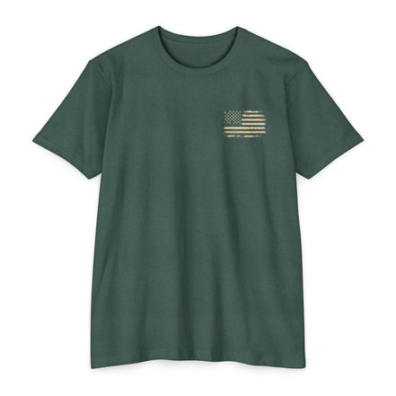 Copy of Earned the Title Kept the Attitude T-Shirt — Military USMC Veteran Flag Tee
