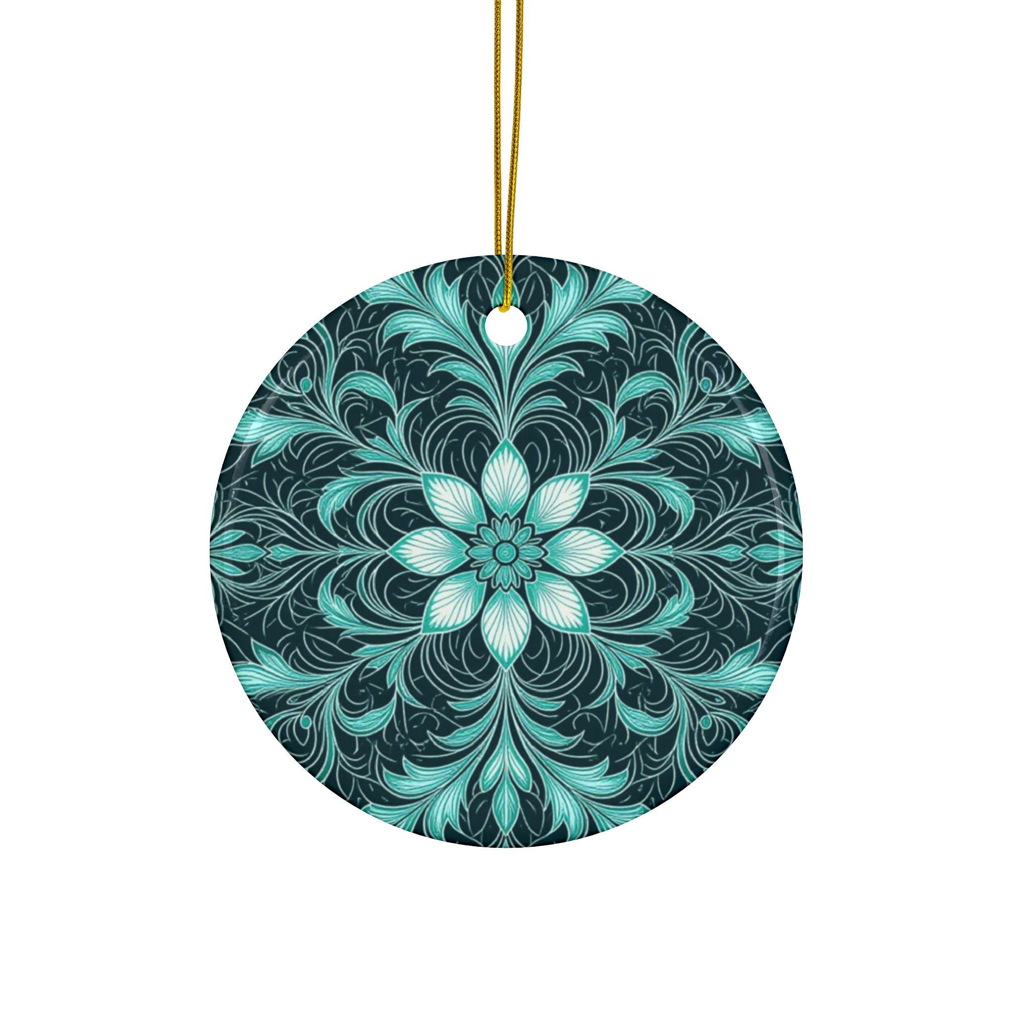 Spiral Pattern Ceramic Ornaments - Festive Holiday Decorations, Double-Sided Ornaments, Christmas Tree Decor, Unique Gift Ideas, Home Decor