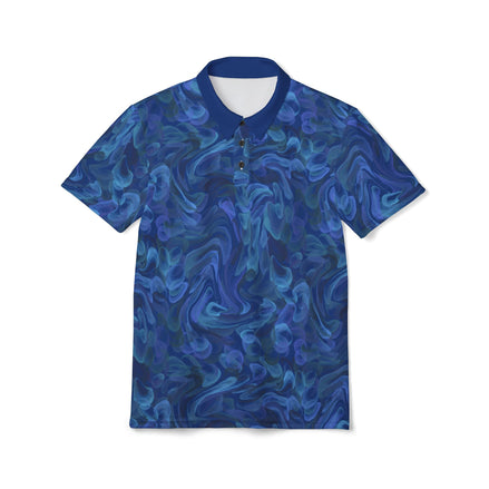 Blue Marble Swirl Polo Shirt