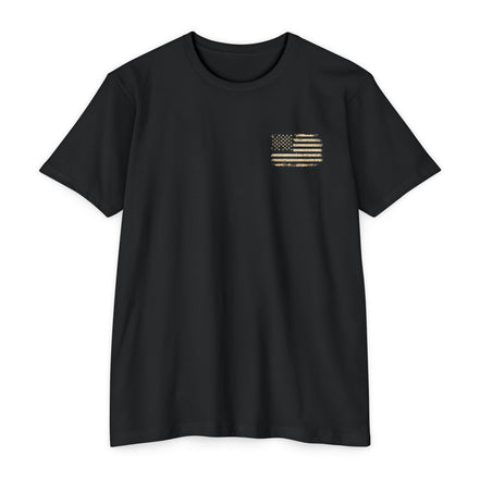 Copy of Earned the Title Kept the Attitude T-Shirt — Military USMC Veteran Flag Tee