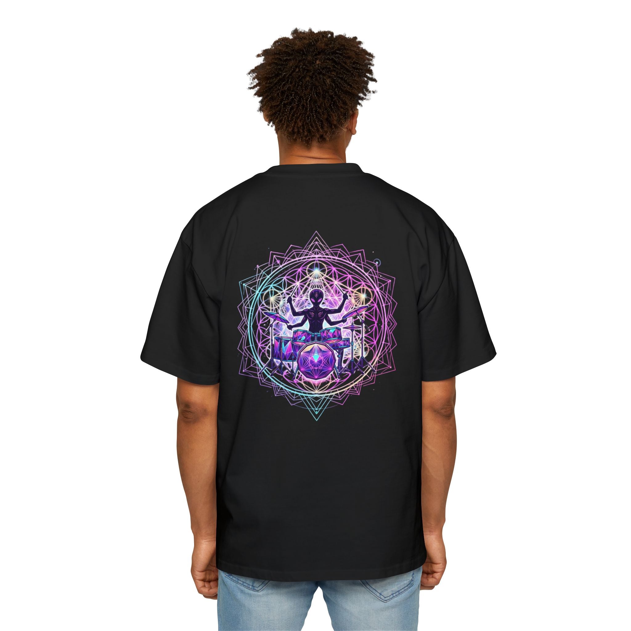 Men's Heavy Oversized Tee-ALIEN BEAT