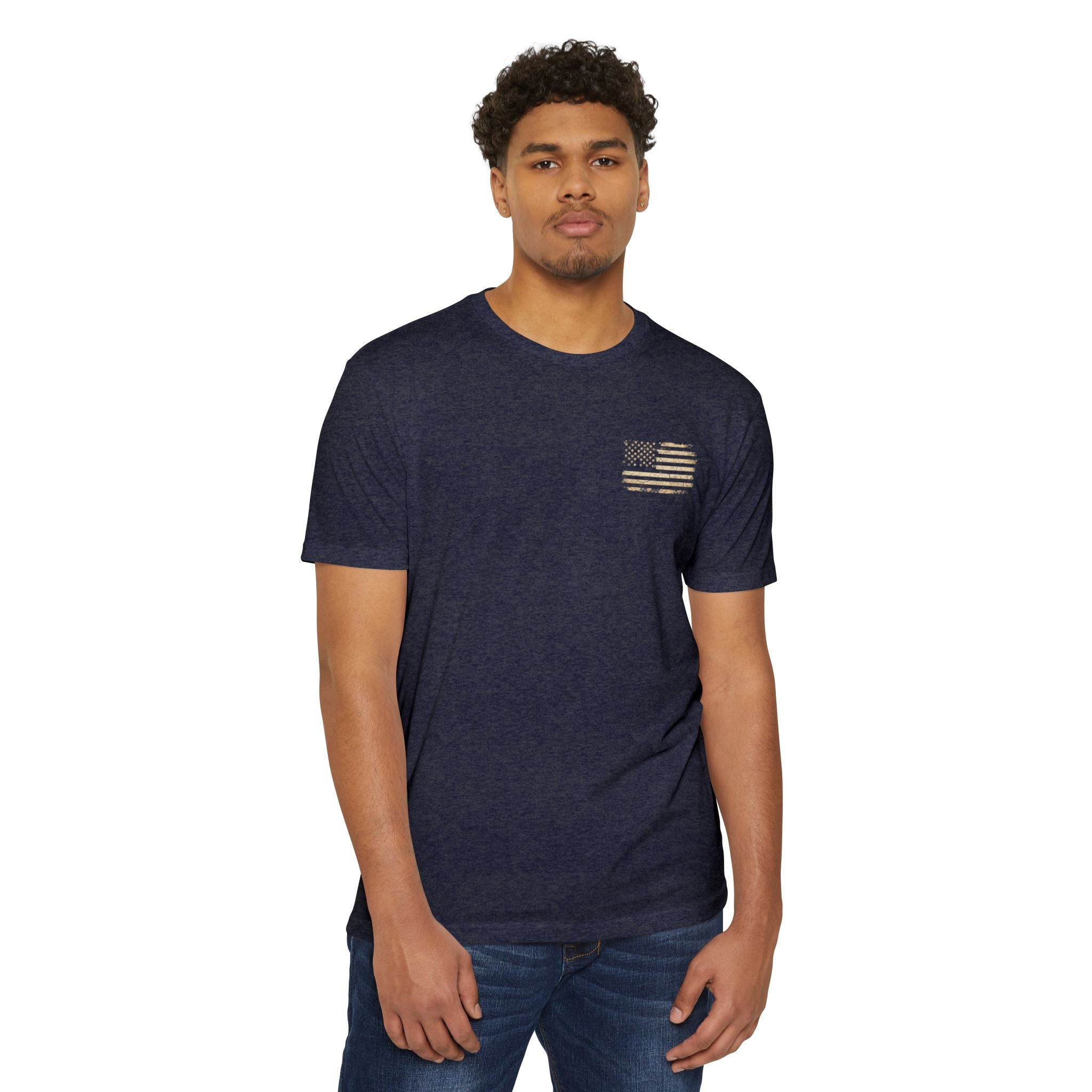 Copy of Earned the Title Kept the Attitude T-Shirt — Military USMC Veteran Flag Tee