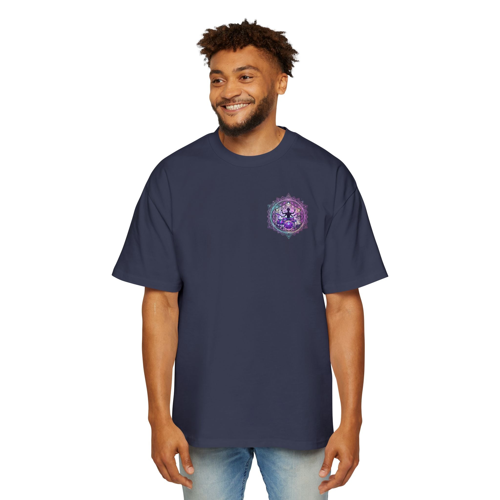 Men's Heavy Oversized Tee-ALIEN BEAT