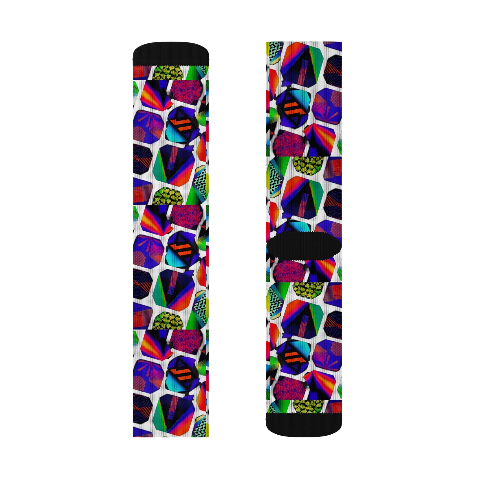 Abstracts Sublimation Socks — Colorful Abstract Art Athletic Socks