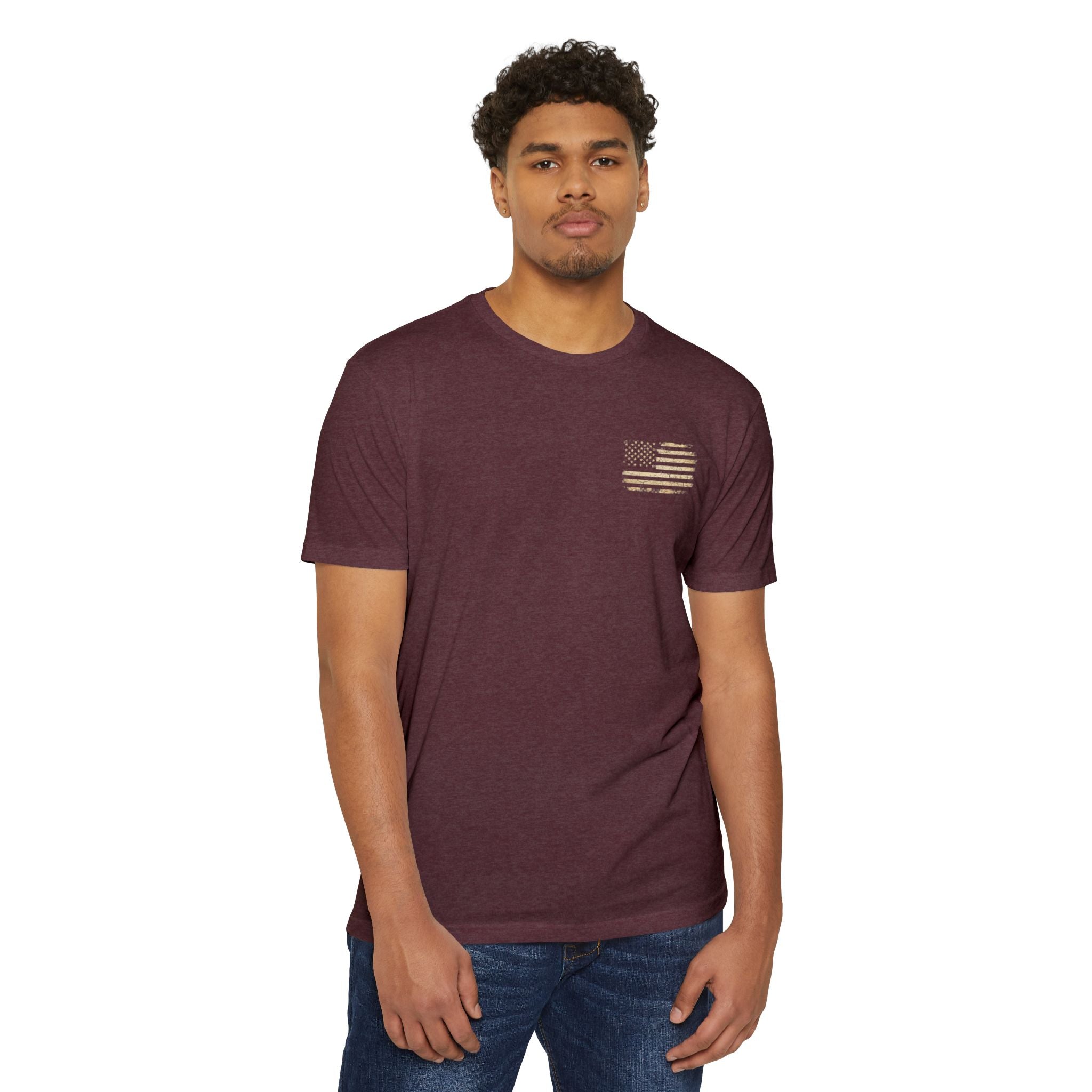 Copy of Earned the Title Kept the Attitude T-Shirt — Military USMC Veteran Flag Tee