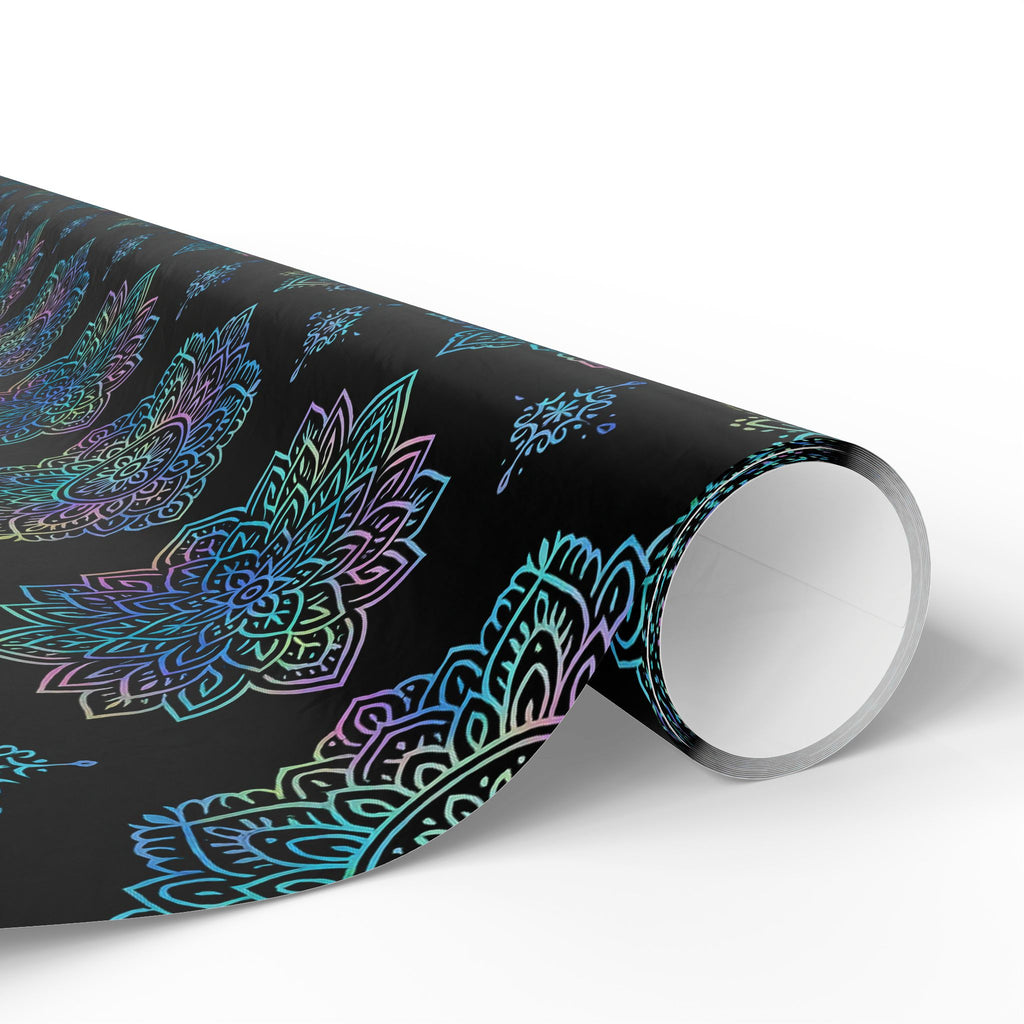 Wrapping Paper Blue Mandala Design
