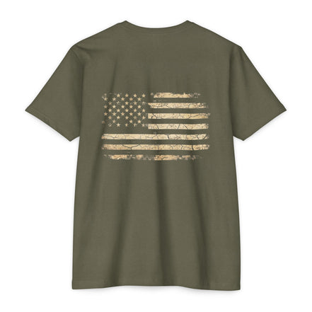 Copy of Earned the Title Kept the Attitude T-Shirt — Military USMC Veteran Flag Tee