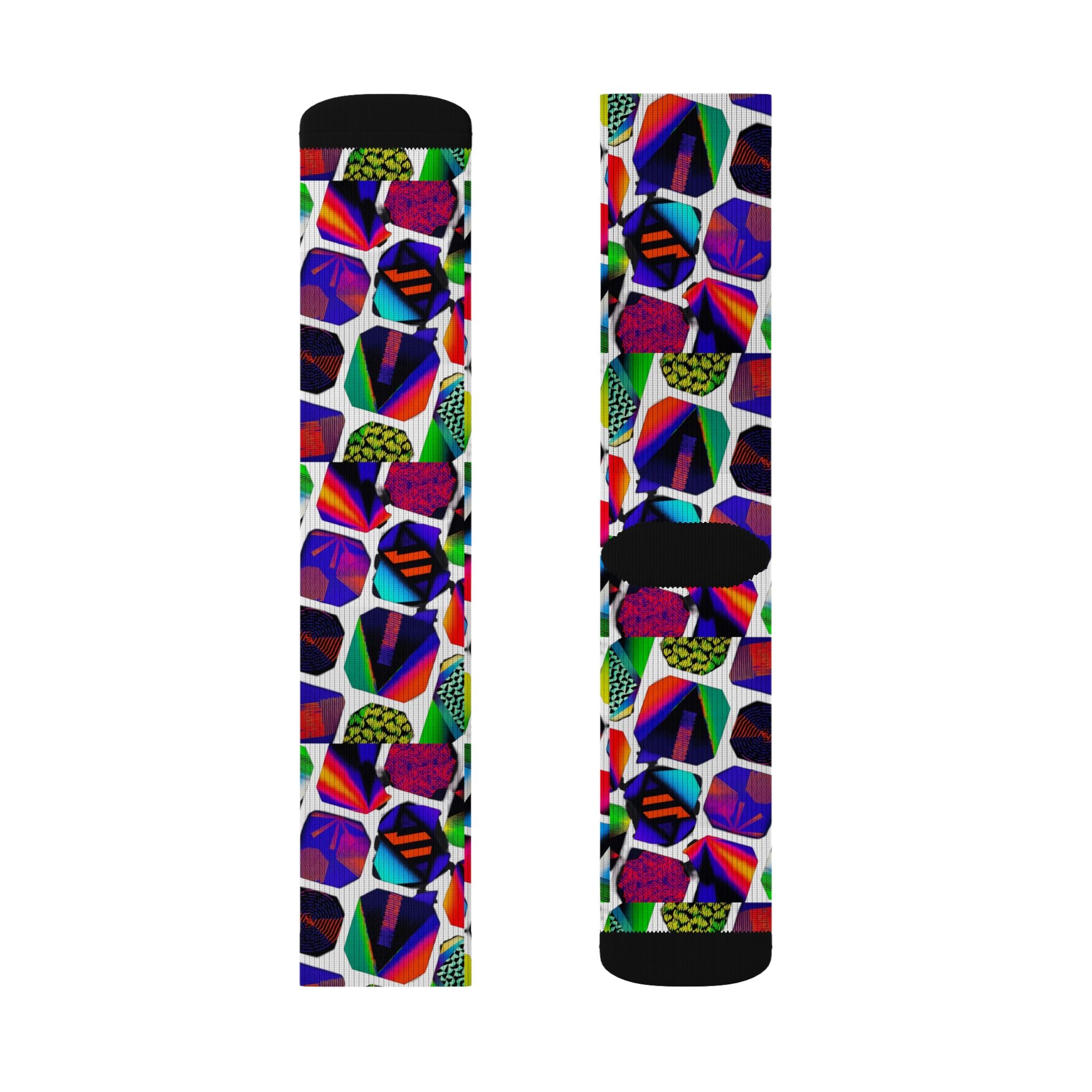 Abstracts Sublimation Socks — Colorful Abstract Art Athletic Socks
