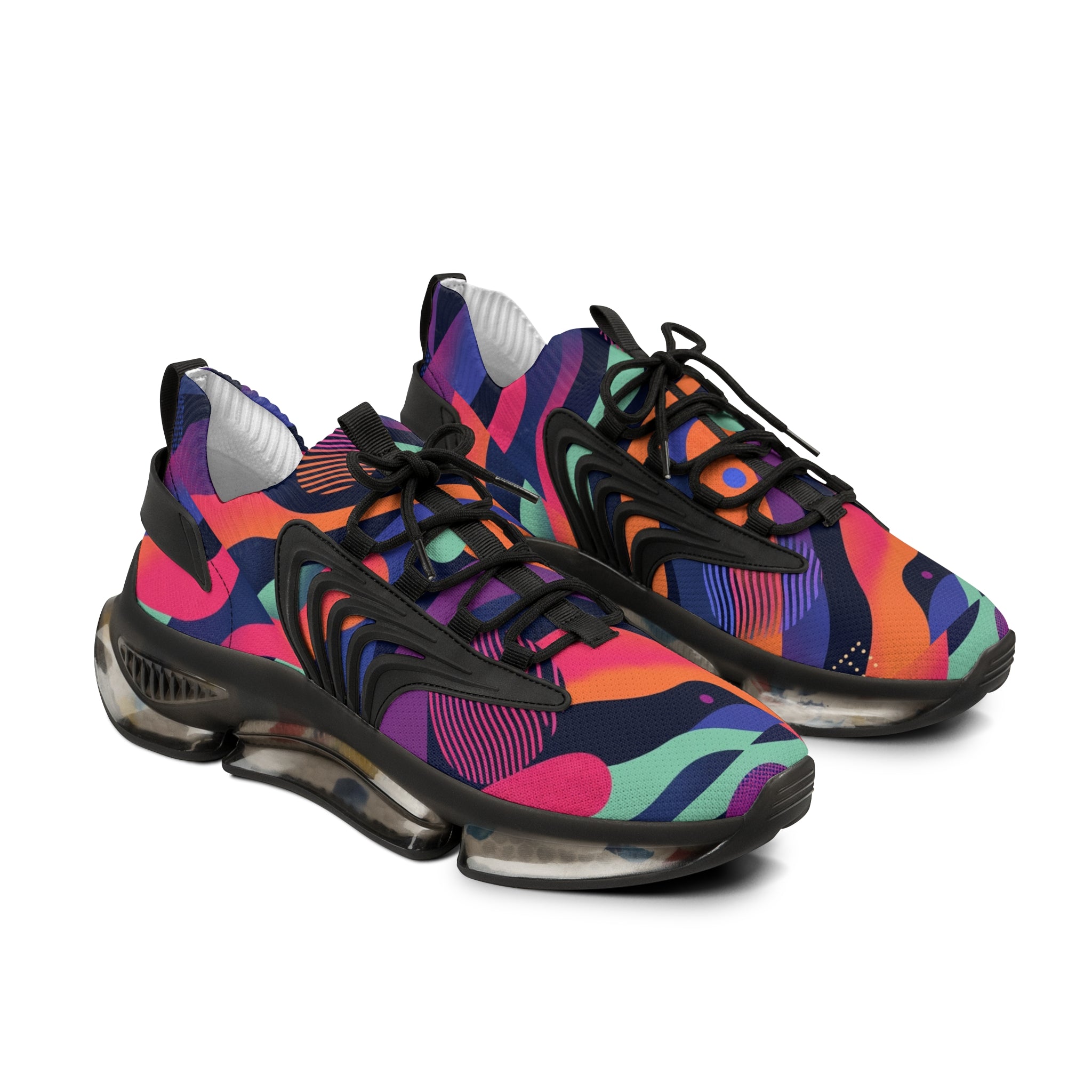 Vibrant Athletic Sneakers for Men – Colorful Mesh Design
