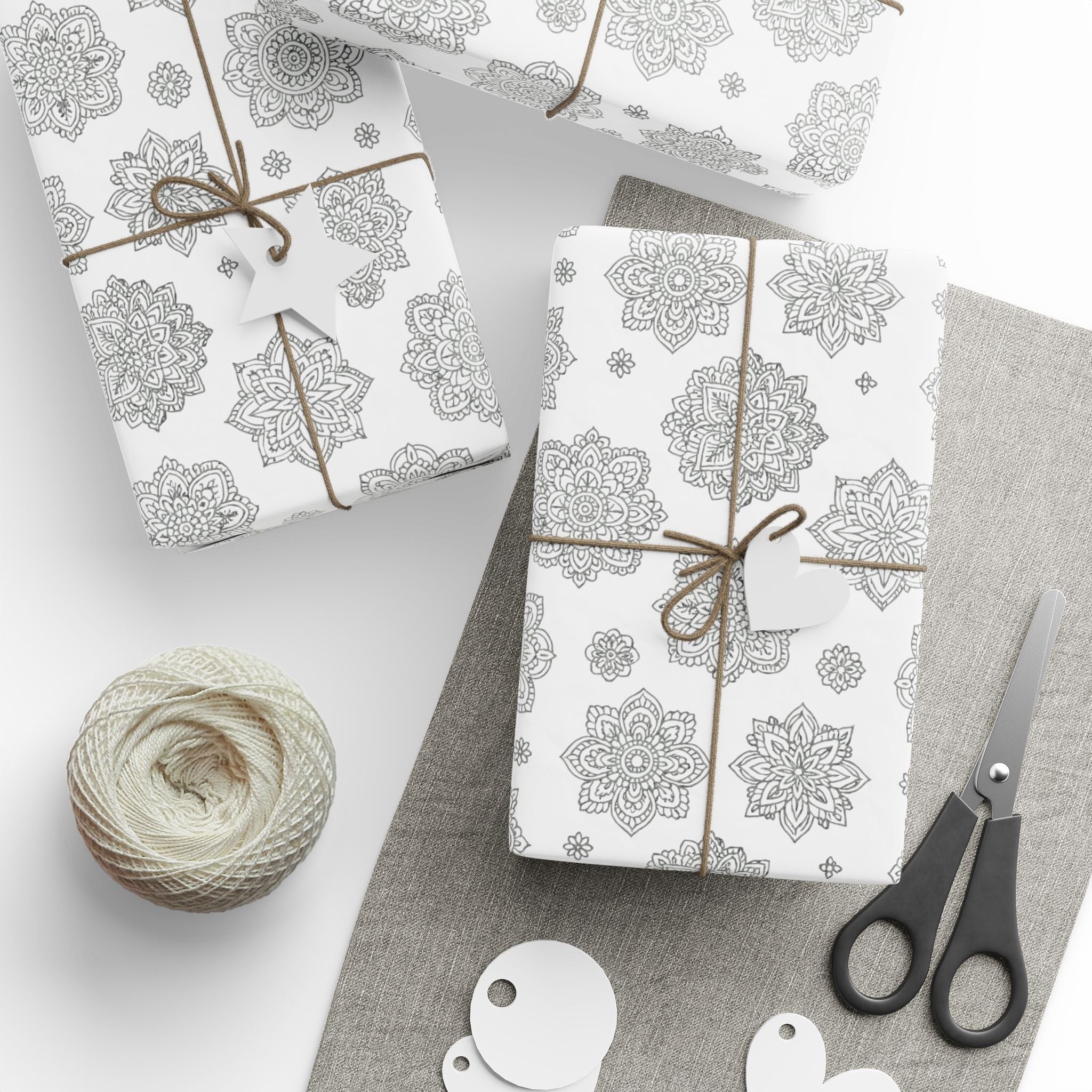 Beautiful Black and White pattern, Holiday Packaging