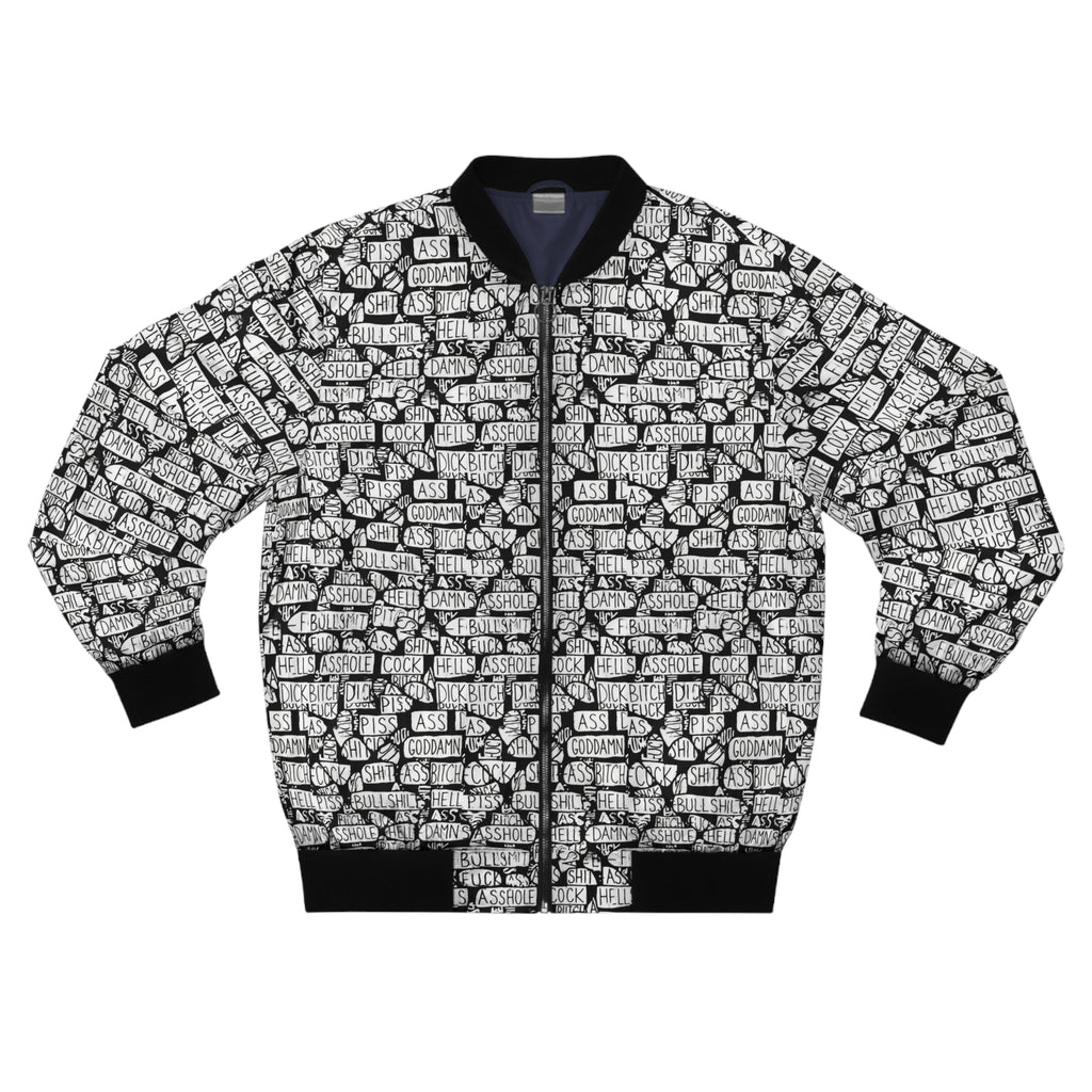 Graffiti Brick Pattern Bomber Jacket
