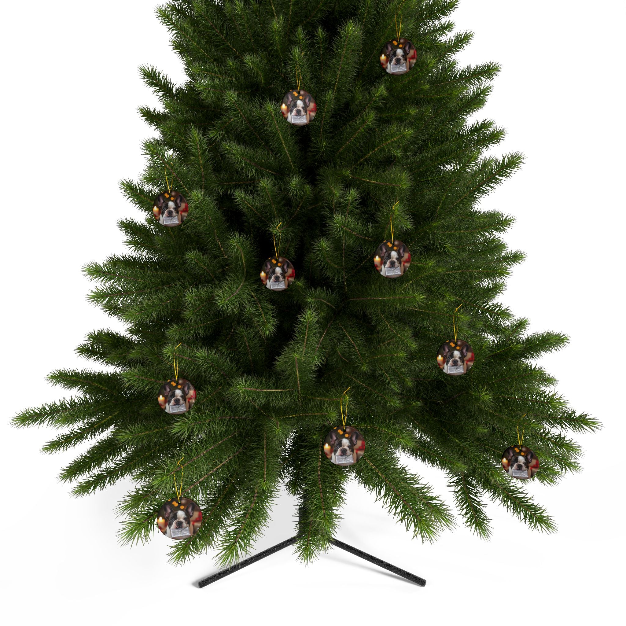 Ceramic Ornaments - French Bull Dog Design