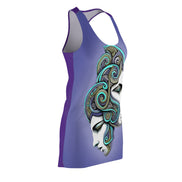 Art Nouveau Goddess Racerback Dress — Decorative Dual-Face Portrait Print
