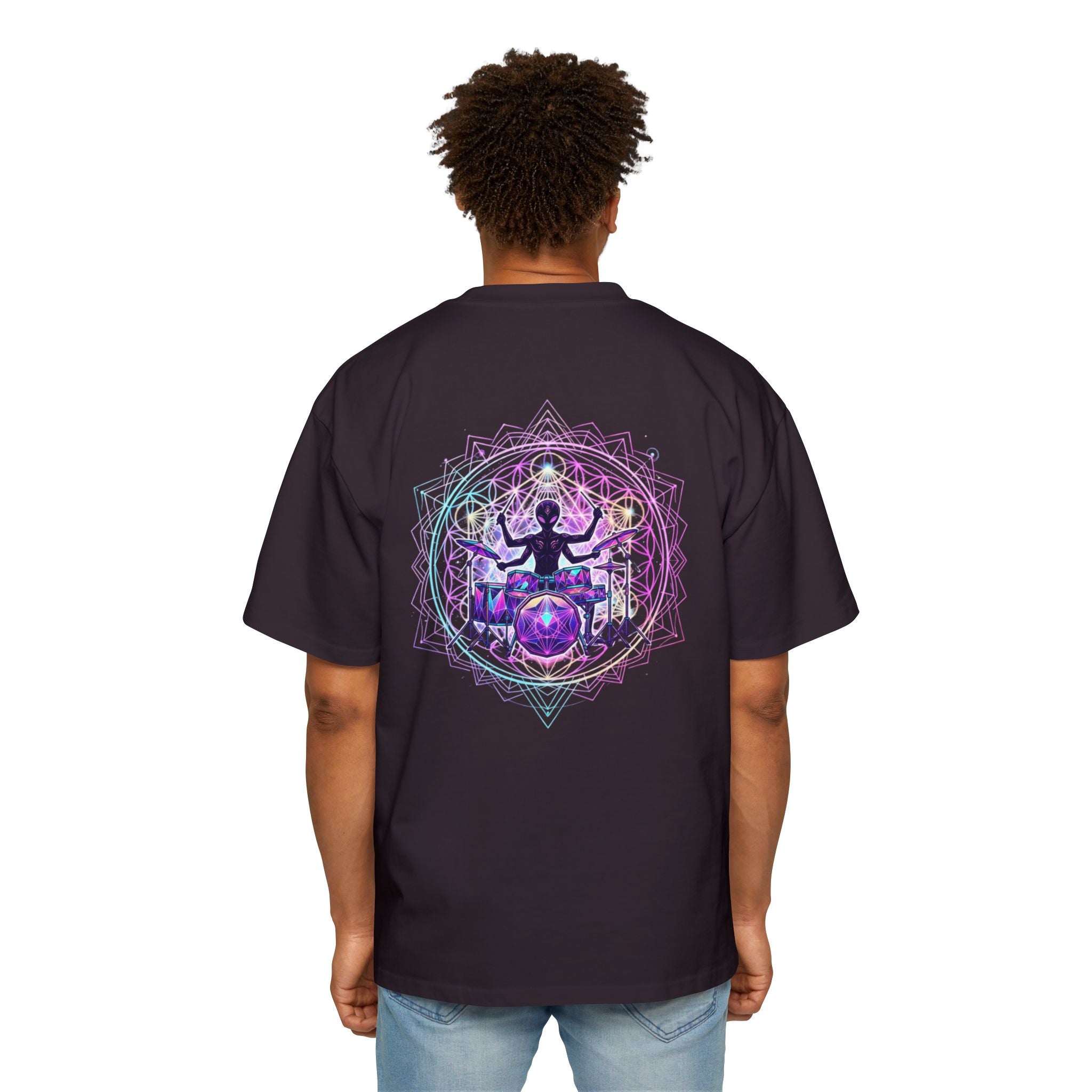 Men's Heavy Oversized Tee-ALIEN BEAT