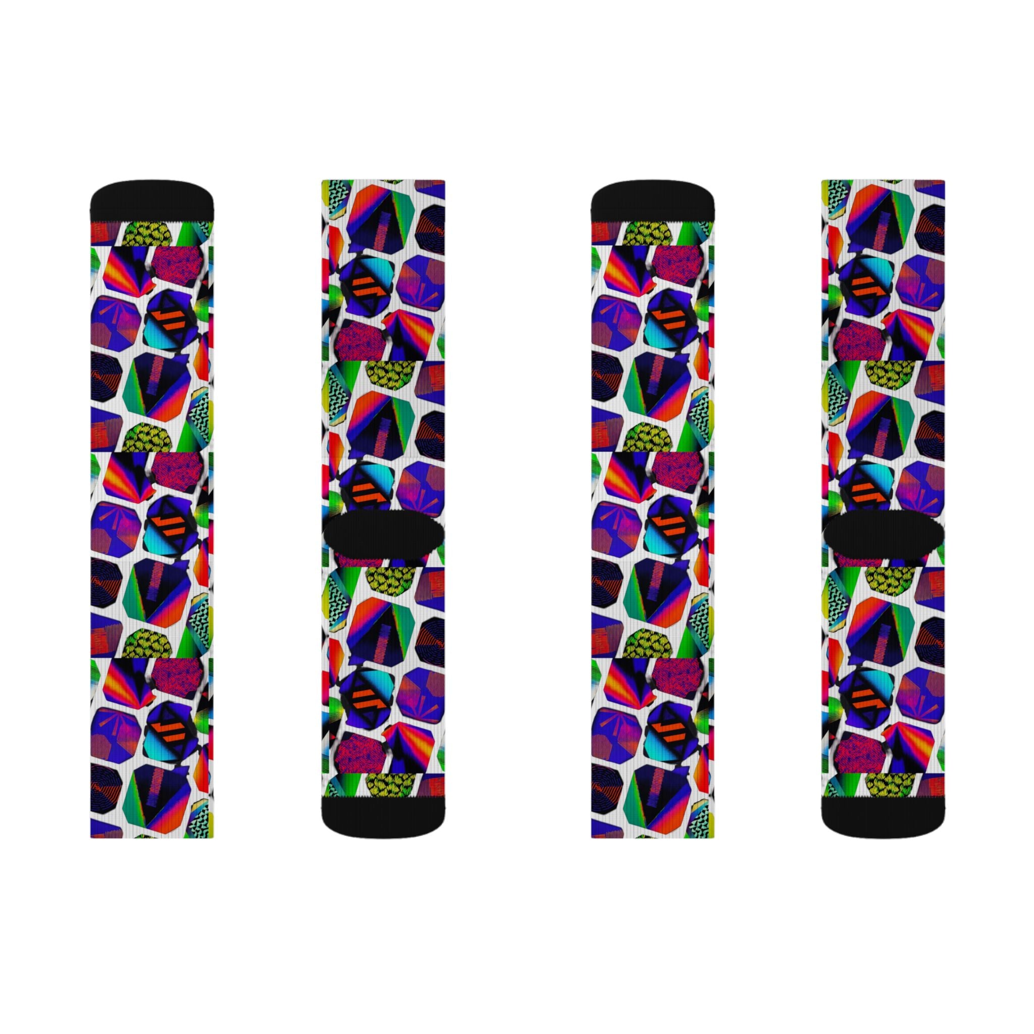 Abstracts Sublimation Socks — Colorful Abstract Art Athletic Socks