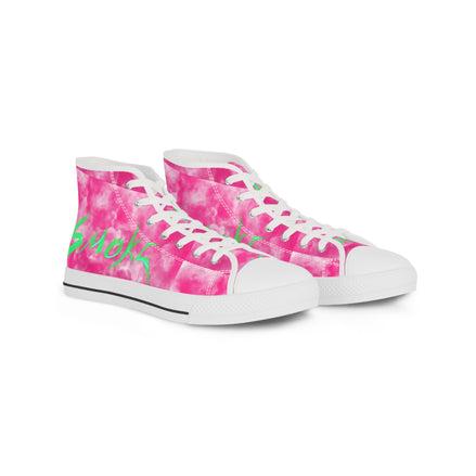Bold Pink Tie-Dye High Top Sneakers for Trendsetters