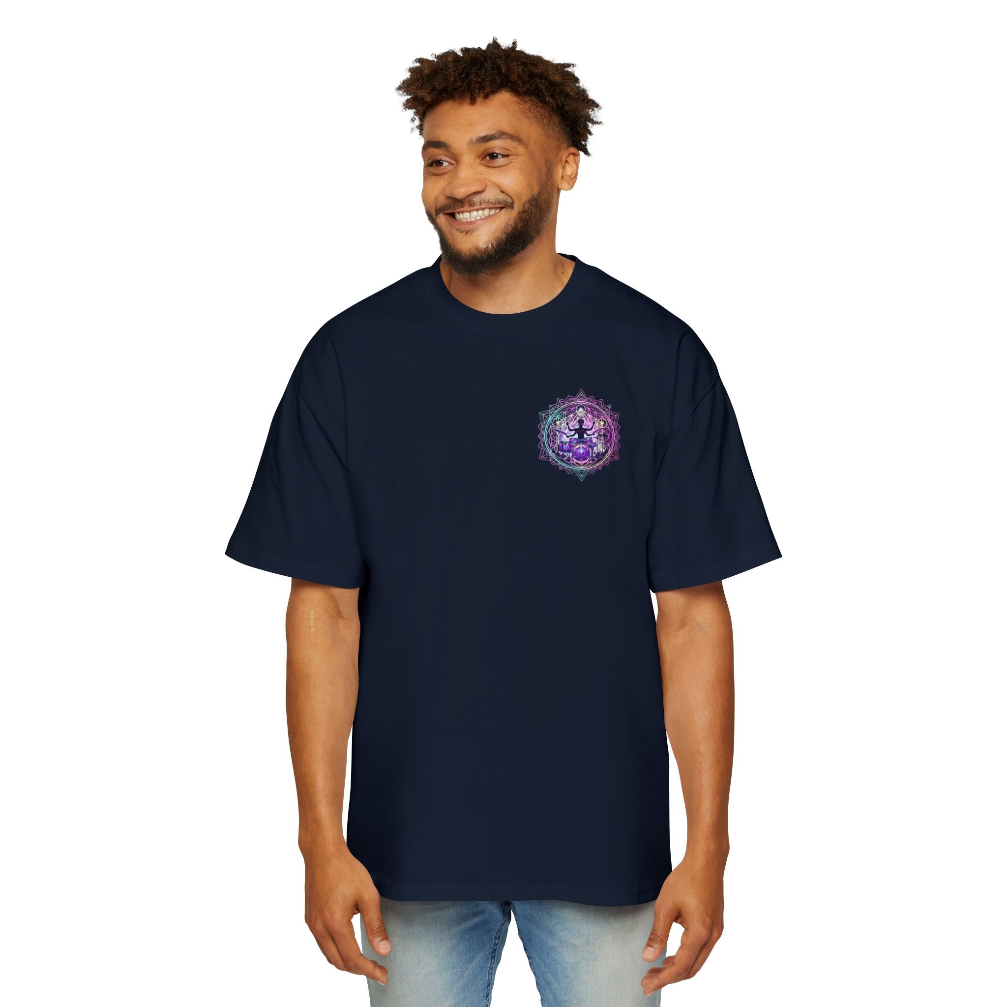 Men's Heavy Oversized Tee-ALIEN BEAT