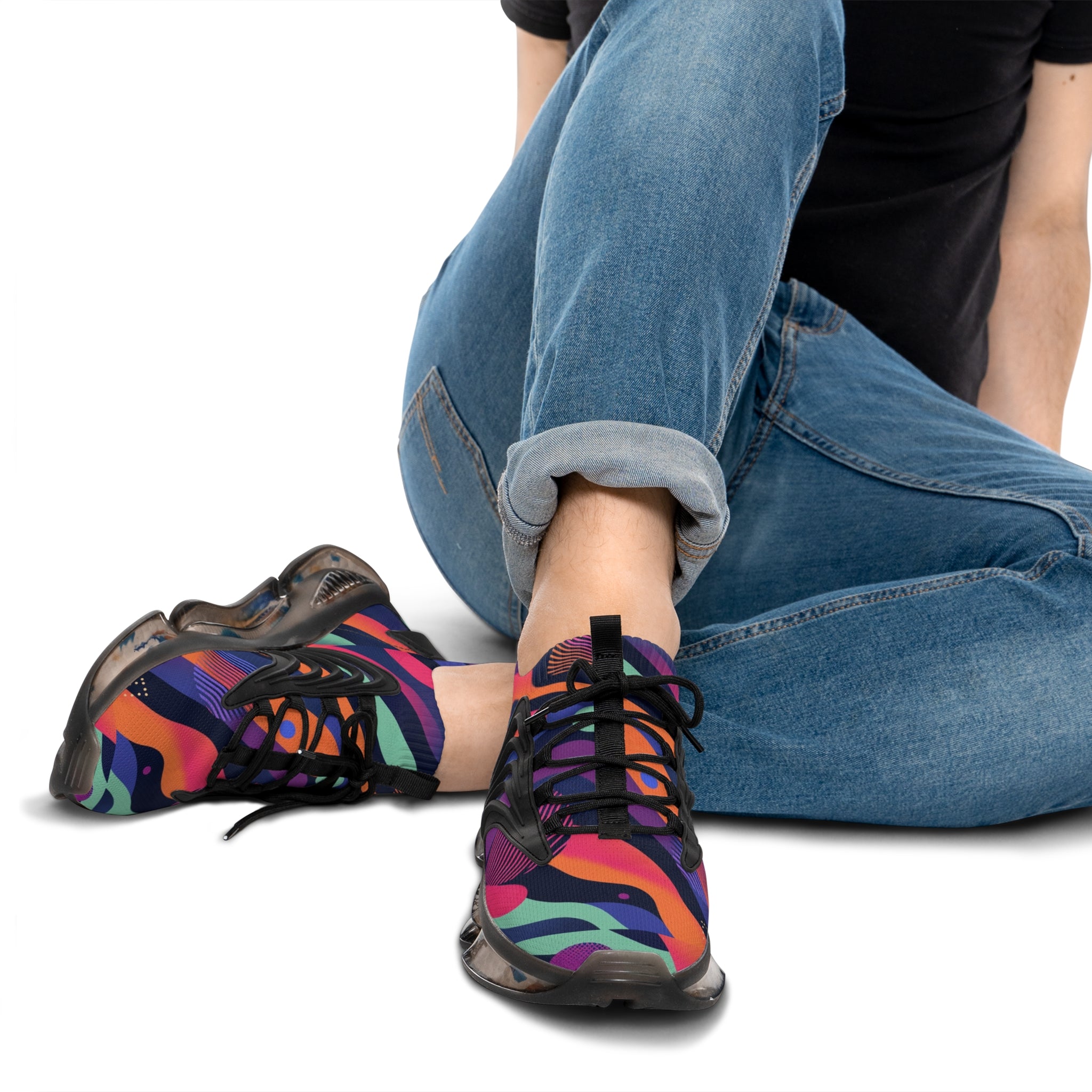 Vibrant Athletic Sneakers for Men – Colorful Mesh Design