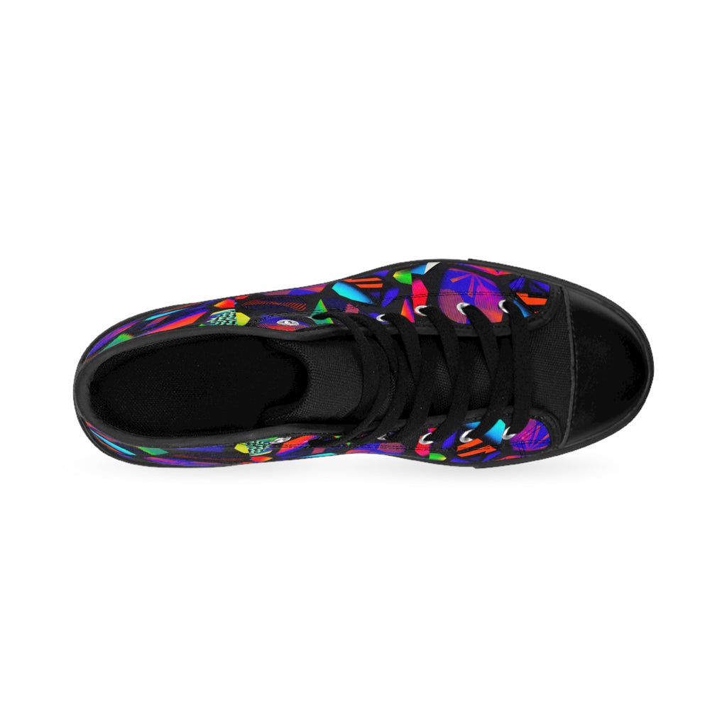 Vibrant Women's High-Top Sneakers - Colorful Fashion Footwear