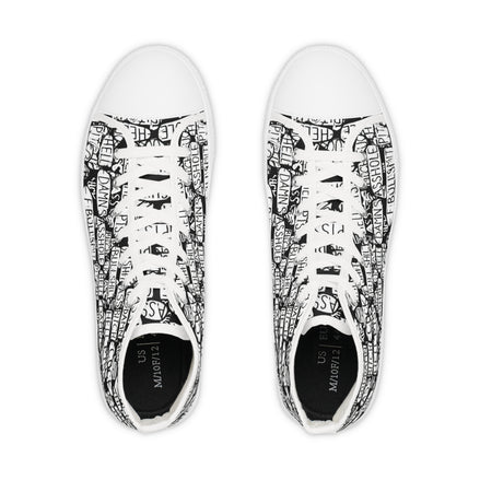 Trendy High Top Sneakers with Inspirational Design