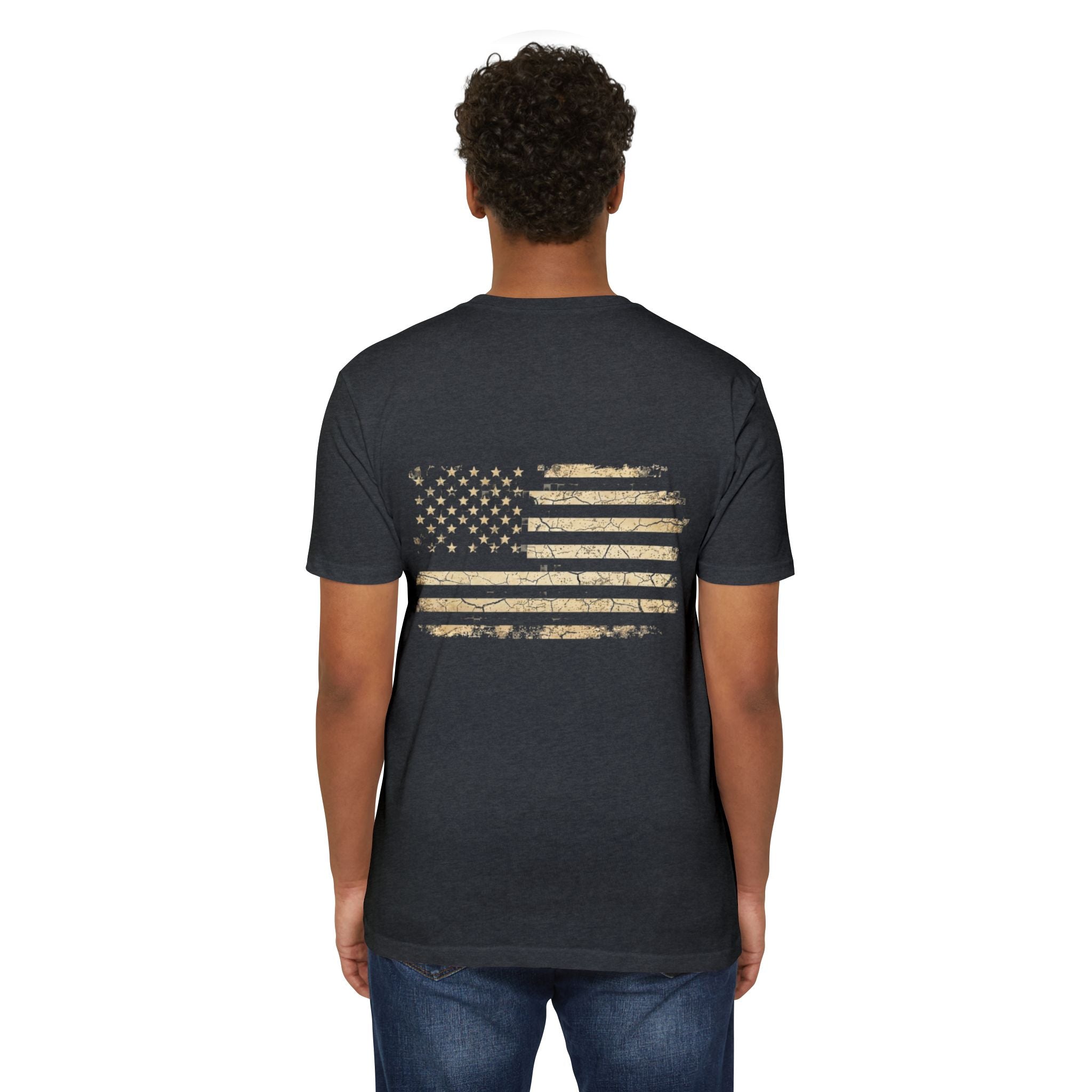 Copy of Earned the Title Kept the Attitude T-Shirt — Military USMC Veteran Flag Tee