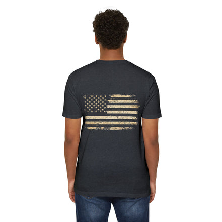 Copy of Earned the Title Kept the Attitude T-Shirt — Military USMC Veteran Flag Tee