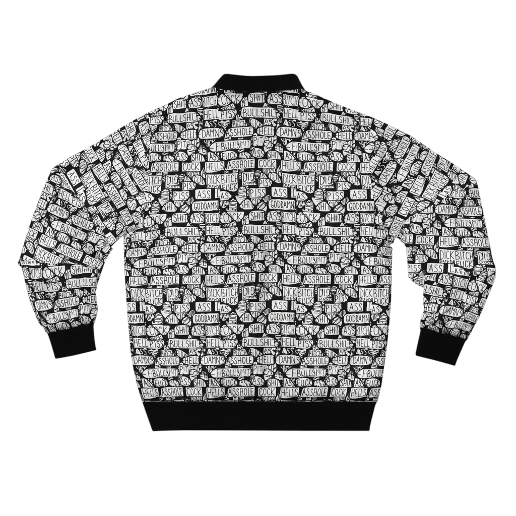 Graffiti Brick Pattern Bomber Jacket