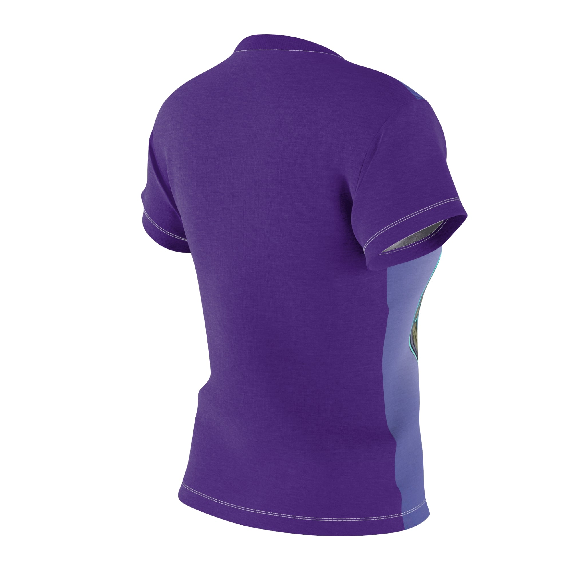Women's All-Over Print Tee — Artistic Dual-Face Swirl Design