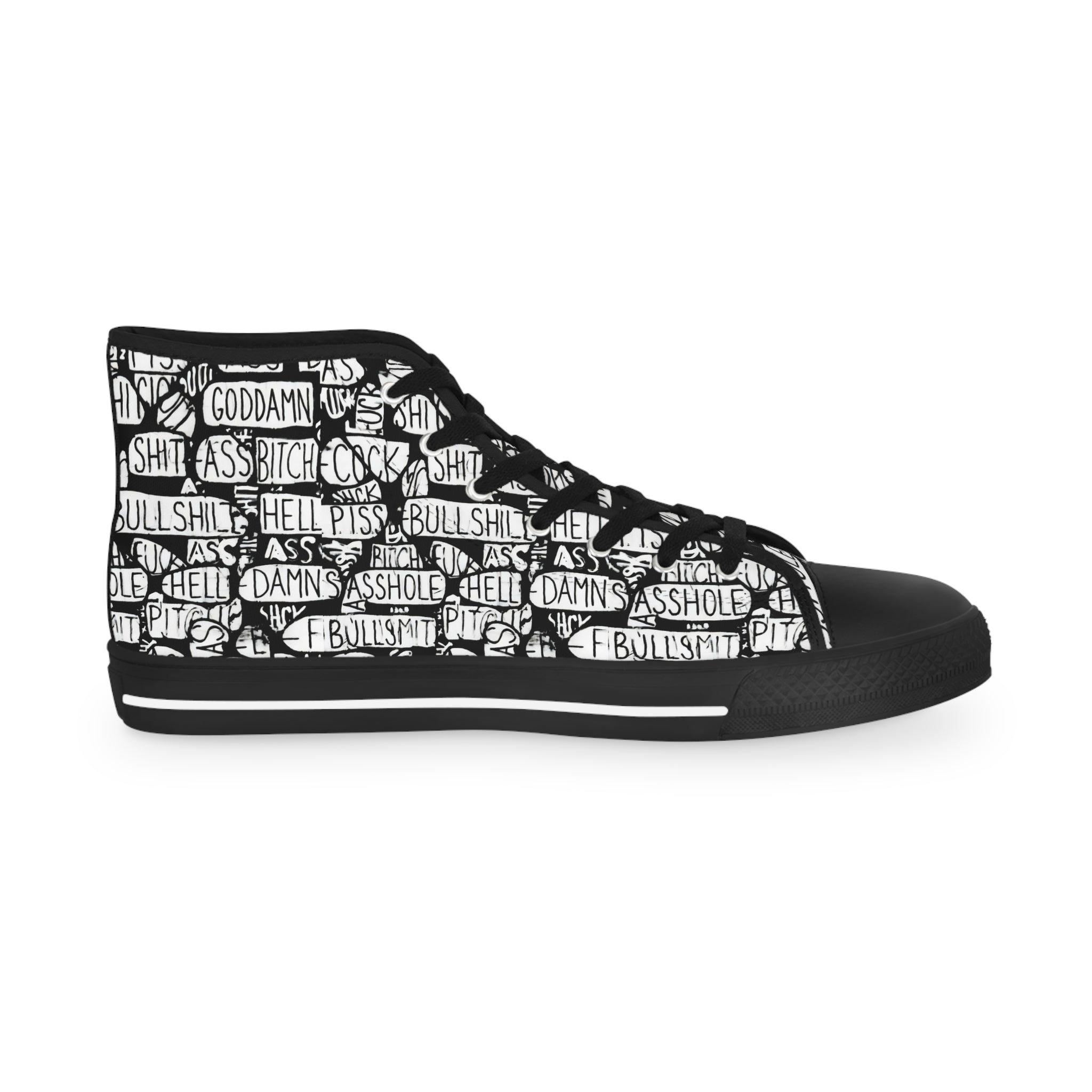Trendy High Top Sneakers with Inspirational Design