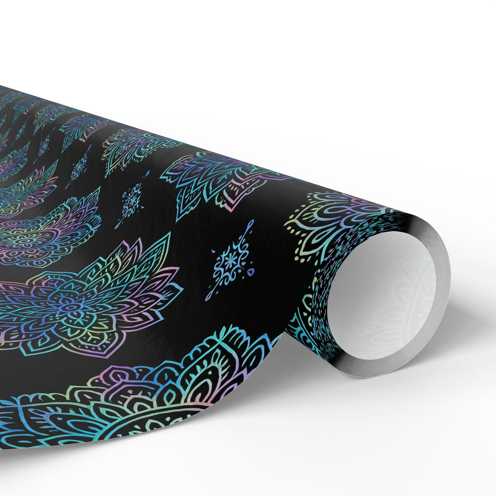 Wrapping Paper Blue Mandala Design