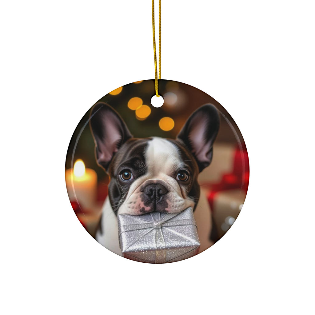Ceramic Ornaments - French Bull Dog Design