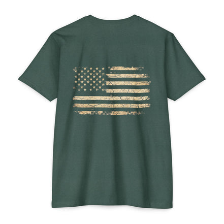 Copy of Earned the Title Kept the Attitude T-Shirt — Military USMC Veteran Flag Tee