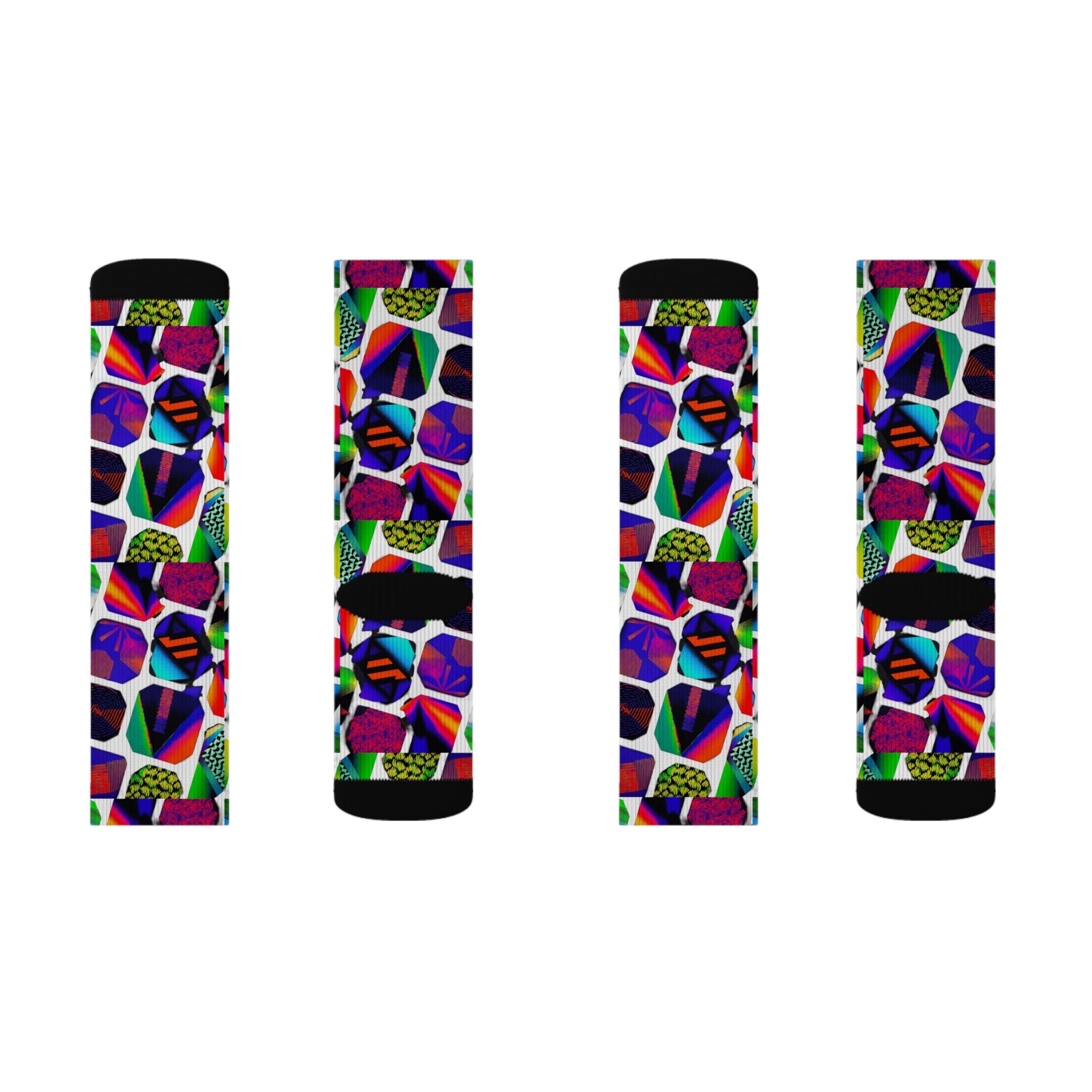 Abstracts Sublimation Socks — Colorful Abstract Art Athletic Socks