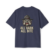 Men's Heavy Oversized Tee-ALL BARK ALL BITE